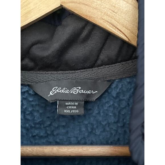 Eddie Bauer Fleece Pullover Sweater, Blue Men’s size XXL - Picture 3 of 6